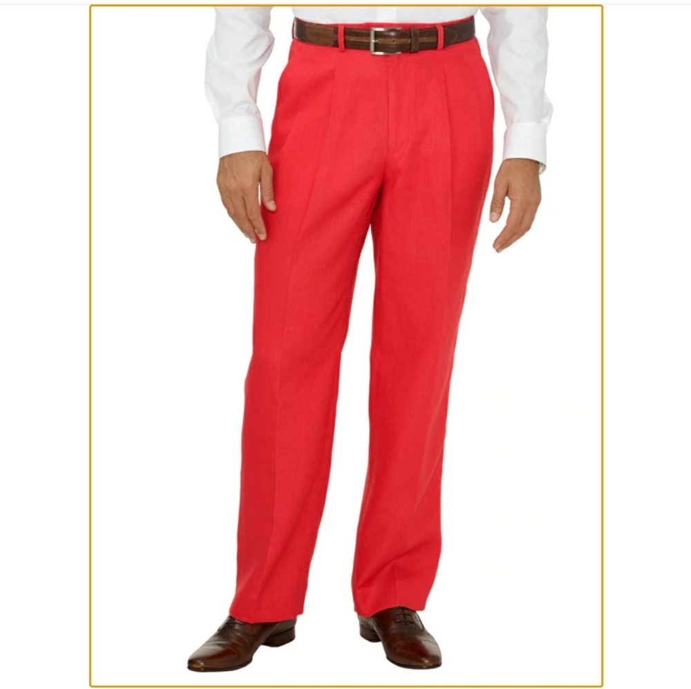 Front Pleated & Cuffed Dress Pants